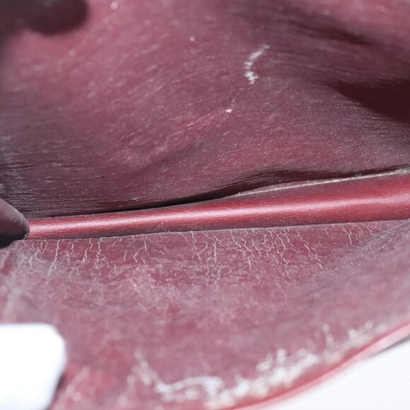 CARTIER Must Line Shoulder Bag Leather Bordeaux Gold Auth mr733 - Picture 12 of 16